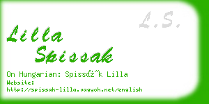 lilla spissak business card